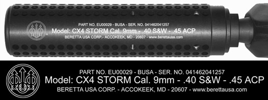 Beretta Carbine CX4 Barrel shroud